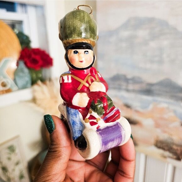 VTG Embassador Solider Sleigh Riding With Gifts Christmas Ornament. - Picture 2 of 15